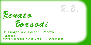 renato borsodi business card